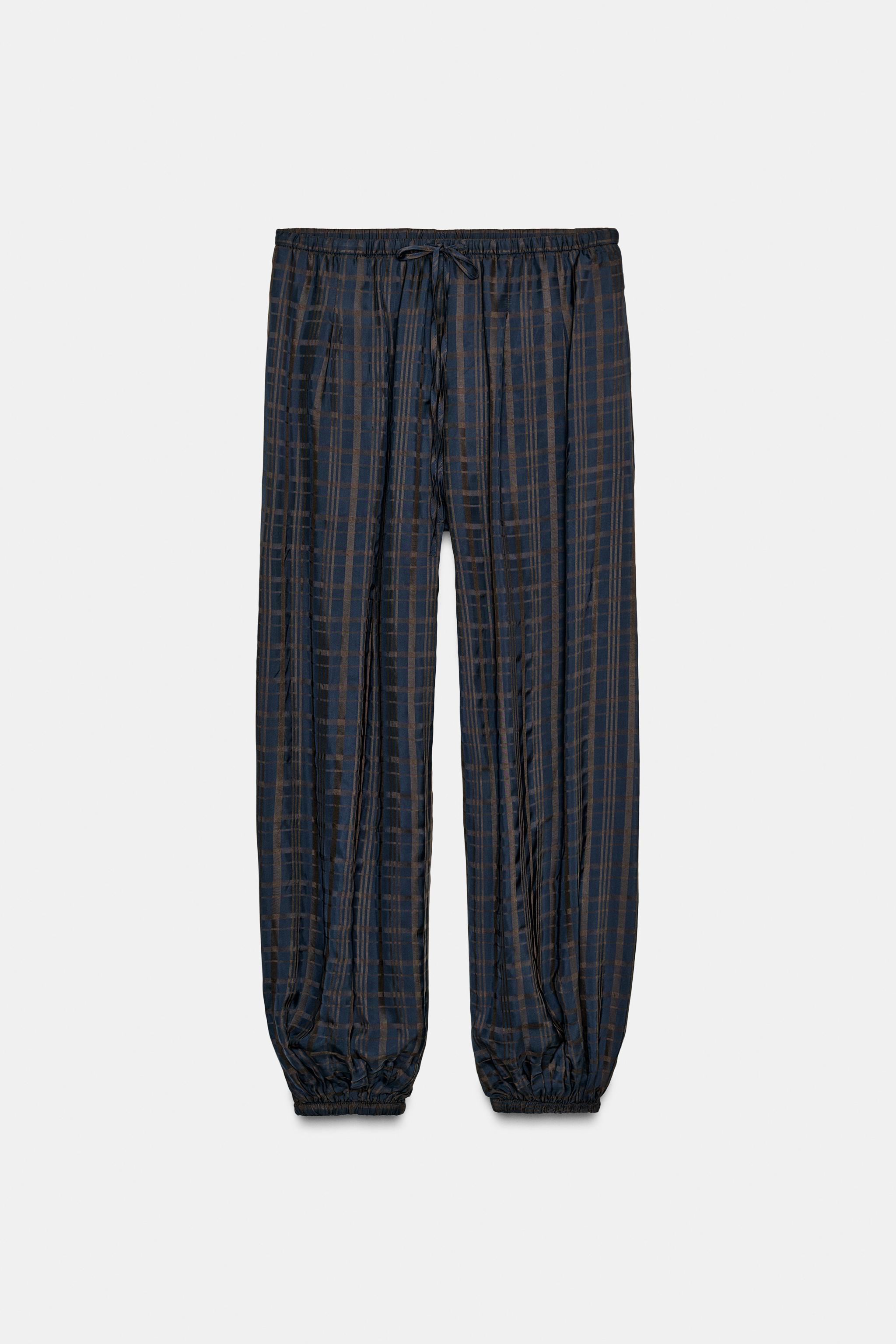 ZW COLLECTION PLAID BALLOON PANTS